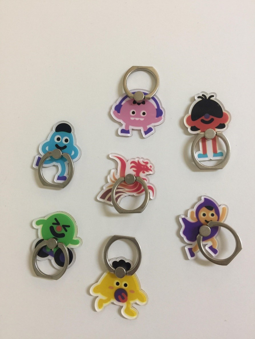 香港復康會吉祥物手機指環樣板: